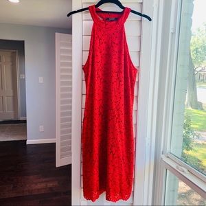 ZARA | Red Lace Bodycon Dress